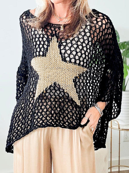 Captivating Crochet Knit Top with Star with practical styling and dependable silhouette control.