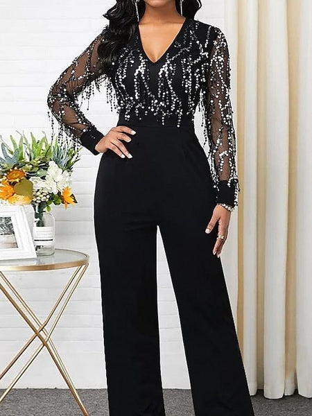 Women's Black Twist-Neck Wide-Leg Sleeveless Jumpsuit