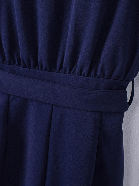 Off Shoulder Slim Fit Short Sleeve Ruffle Jumpsuit