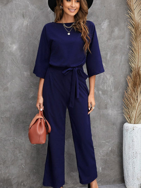 Off Shoulder Slim Fit Short Sleeve Ruffle Jumpsuit