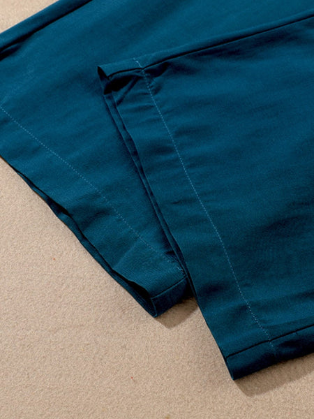 Khaki Cow Print Denim Jeans with Leopard Detail