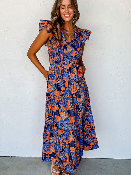 Flowy Maxi Dress with Ruffles