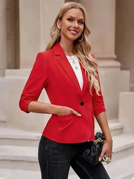 Women's Red Blazer Jacket
