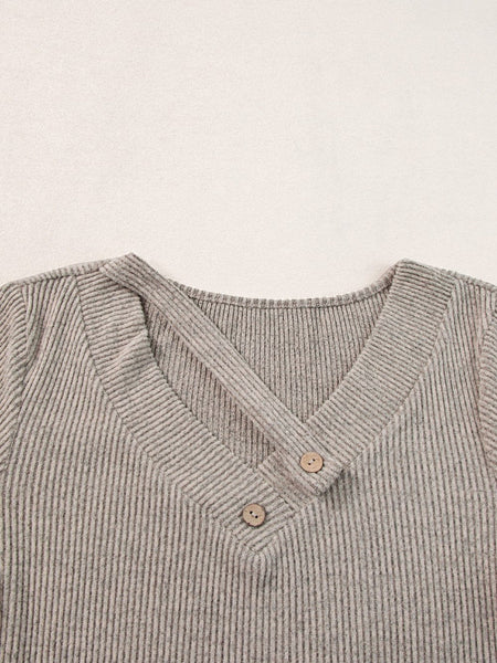 Heart Pattern Lantern Sleeve Blouse