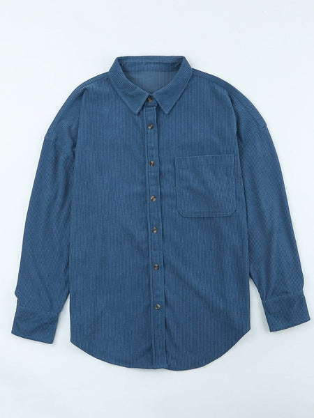 Women's Fashion Style Button Lantern Long Sleeve Blouse