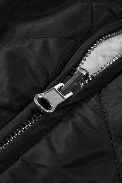 Solid Zipper Sleeveless Winter Warm Vest Jacket