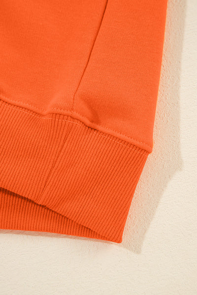 Women's Cozy Orange Classic Crewneck Sweatshirt - Casual Fit for Effortless Everyday Comfort and Style