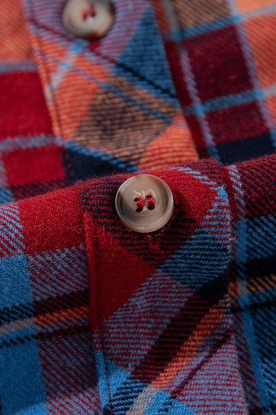 Casual Women's Vintage Red Plaid Shirt - Loose Fit, Stylish Design, Perfect for Everyday Outings and Relaxed Looks