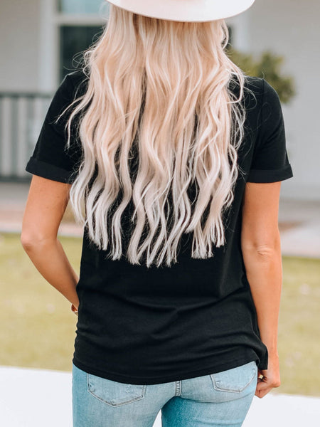 USA Glitter Sparkle Patriotic Graphic Tee