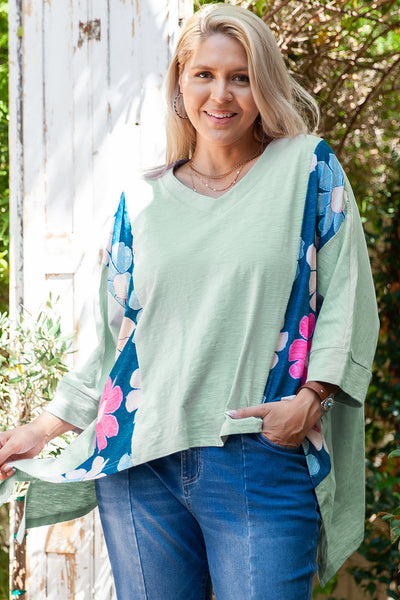 Vibrant Plus Size High-Low Top for Women - Flowy & Stylish for Casual Outings and Everyday Comfort