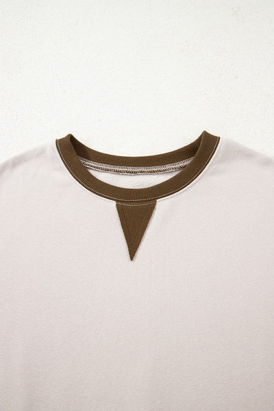 Trendy Women's Colorblock Pullover Sweatshirt - Cozy Casual Top with Soft Fabric and Relaxed Fit for Everyday Wear