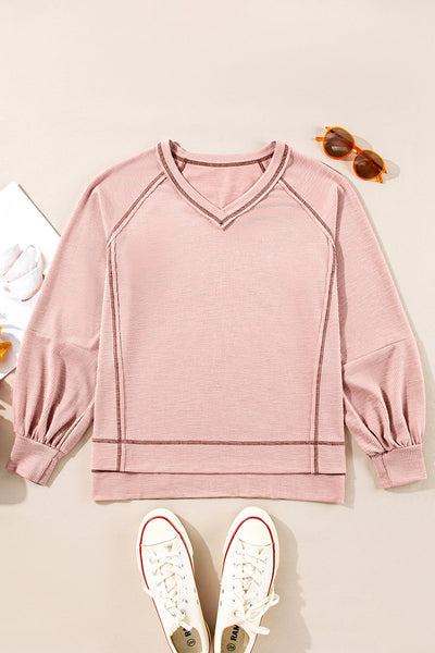 Pastel Textured Knit Top for Women - Stylish Casual Wear, Perfect for Layering and Everyday Outings