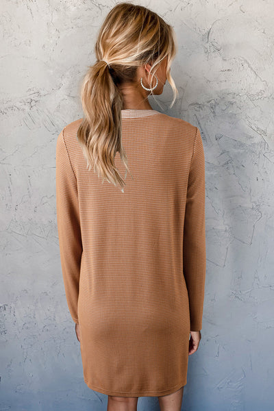 Stylish Women's Khaki Cardigan - Cozy Open Front Sweater with Pockets for Effortless Layering and Everyday Elegance