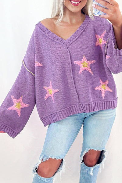 Chic Oversized Women's Drop Shoulder Sweater in Soft Knit - Cozy Fall Layering Essential in Warm Earth Tones