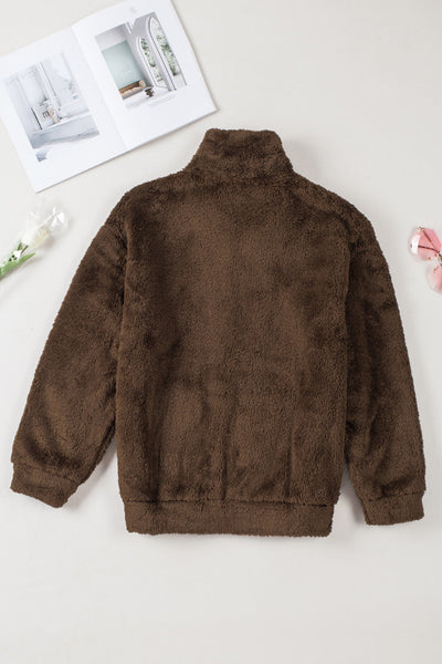 Cozy Teddy Fashionable Zip Up Warm Coat