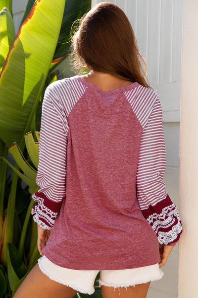 Trendy Women's Striped Long Sleeve Top - Comfortable & Stylish for Casual Outings and Layering in Soft Fabric