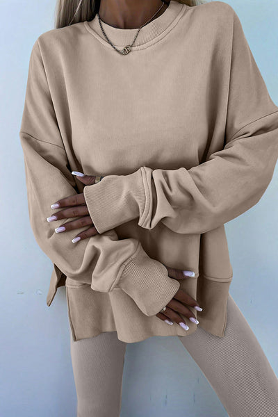 Chic Women's Oversized Sweatshirt and Leggings Set in Cozy Fabric Perfect for Casual Comfort and Stylish Lounging