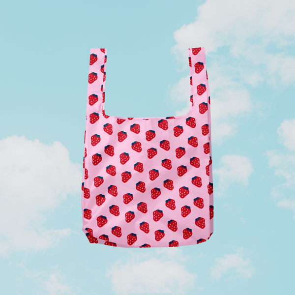 Strawberry Foldable Nylon Tote