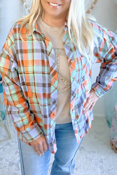 Stylish Plus Size Women's Plaid Shirt - Comfortable Casual Top for Effortless Everyday Style and Perfect Fit