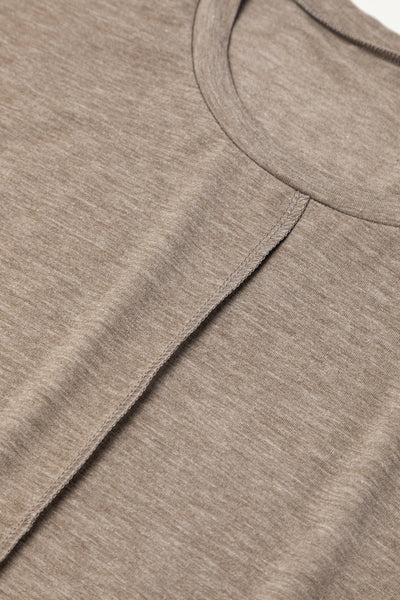Round Neck Short Sleeve Pocket Casual Dress
