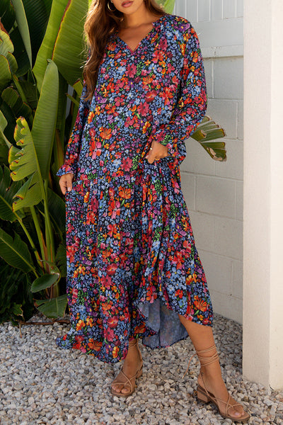 Elegant Women's Floral Maxi Dress - Sleeveless Summer Style, Flowing Fit for Parties, Casual Outings & Beach Days