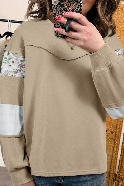 Chic Women's Crew Neck Sweatshirt in Soft Cotton Blend - Cozy Casual Pullover for Everyday Style in Versatile Colors