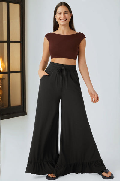 Stylish Women's Wide Leg Pants in Trendy Colors - Comfortable Fit for Effortless Casual and Chic Looks