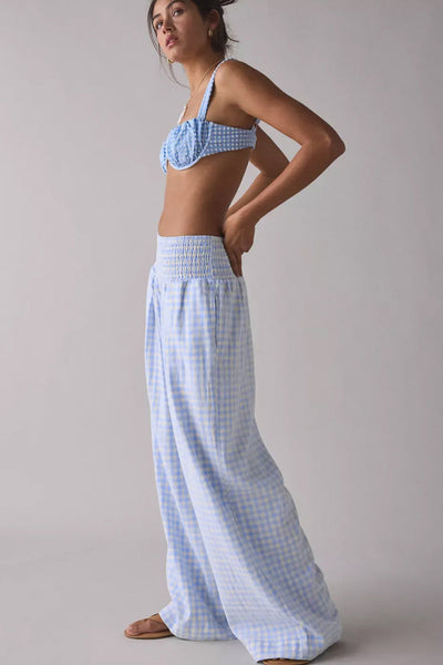 Chic High Waist Plaid Trousers for Women - Effortless Casual Style & Everyday Elegance in Stylish Fit