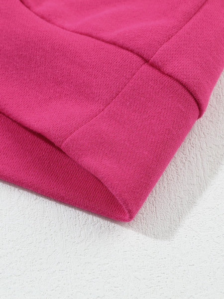 Sequin Merry Christmas Pink Patchwork Sweatshirt with Strawberry Tree Details