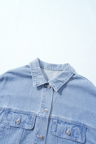 Trendy Women's Khaki Plaid Oversized Denim Jacket with Button Closure Chic Casual Outerwear for Effortless Style