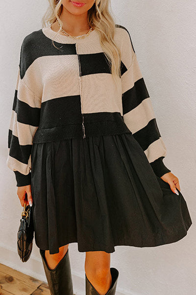 Cozy Knit Two-in-One Sweater Dress for Women - Stylish Layered Fall & Winter Fashion Essential in Versatile Colors