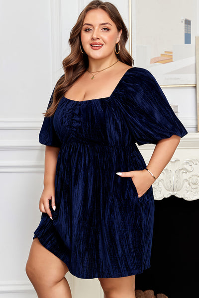 Luxurious Plus Size Velvet Maxi Dress for Women - Soft Fabric, Flattering Fit, Ideal for Weddings and Special Events