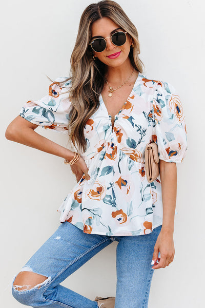 Pastel Chic Women's Babydoll Blouse - Flowy Casual Top for Versatile Dressy Occasions and Everyday Wear
