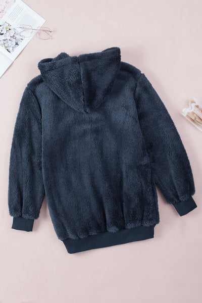 Soft Pink Fleece Hoodie for Women - Relaxed Fit and Cozy Style for Chilly Days and Casual Outings