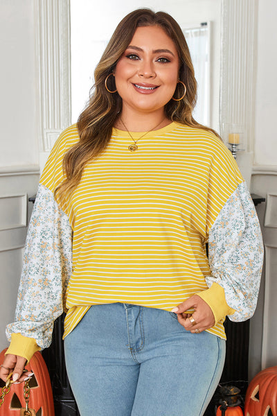 Stylish Plus Size Women's Long Sleeve Top in Soft Fabric - Comfortable Everyday Wear with Trendy Design