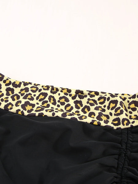 Swimsuit Tankini Set with Leopard Trim with practical styling and dependable silhouette control.