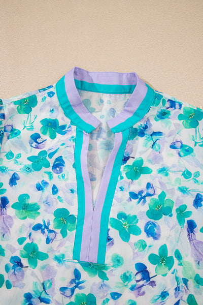Flattering Women's Puff Sleeve Blouse in Soft Pastel Shades - Perfect for Casual and Dressy Outings