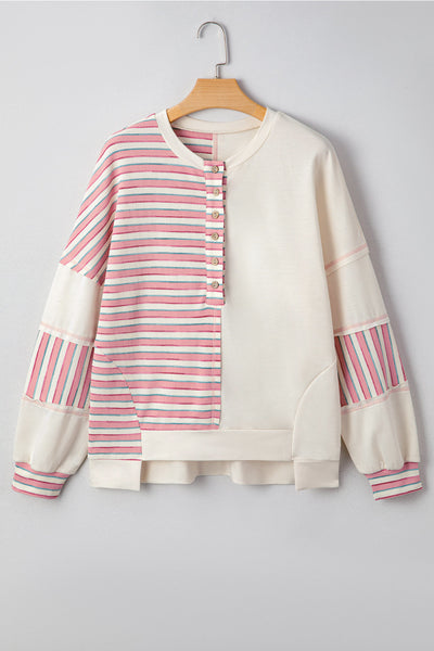 Vibrant Women's Patchwork Blouse - Stylish Casual Top with Relaxed Fit for Effortless Everyday Elegance