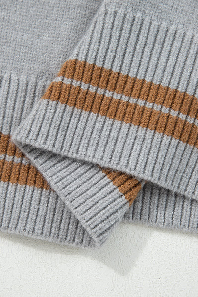 Cozy Women's Western Graphic Sweater - Trendy Casual Knit for Effortless Everyday Style in Soft Neutral Tones