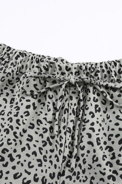Women's Comfortable Khaki Leopard Print Joggers - Elastic Waist, Casual Fit for Everyday Style and Relaxed Outfits