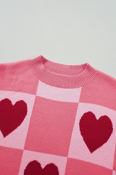 Cozy Plus Size Valentine's Day Sweater for Women in Romantic Red - Perfect Knit for Celebrating Love and Comfort
