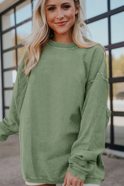 Soft Cotton Blend Oversized Sweatshirt for Women - Cozy Relaxed Fit, Ideal for Casual Outings and Comfortable Lounging
