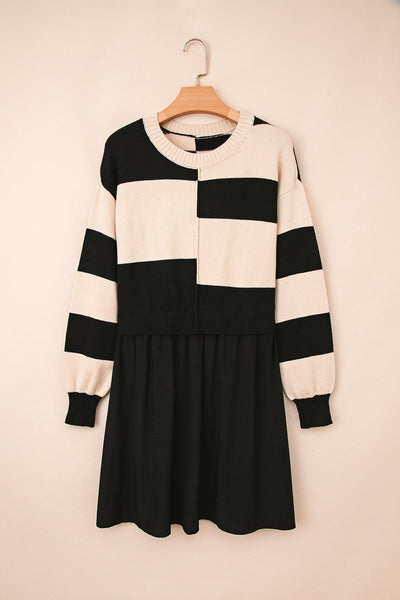 Cozy Knit Two-in-One Sweater Dress for Women - Stylish Layered Fall & Winter Fashion Essential in Versatile Colors