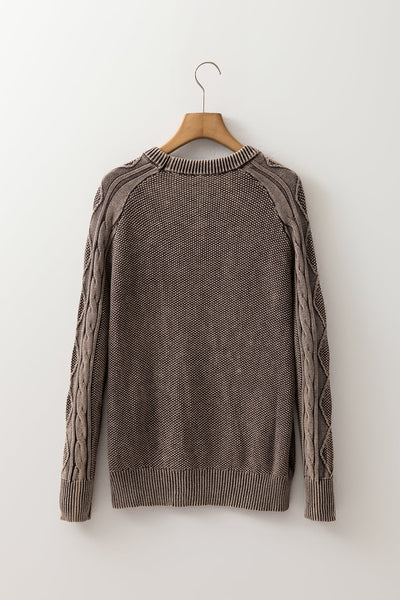 Chic Dark Brown Knit Sweater for Women Cozy Casual Fit, Ideal for Fall and Winter Layering and Everyday Wear
