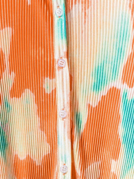 Casual Multicolor Printed Button Shirt Dress