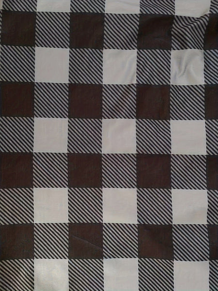 Women's Autumn Harvest Buffalo Plaid Notch Neck Tunic