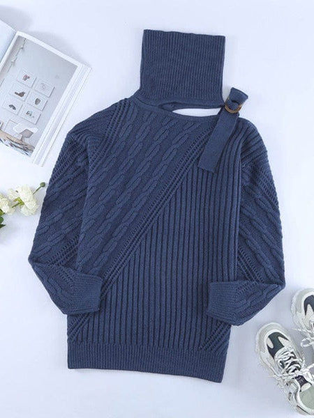Women's Casual Ribbed Button Decor Asymmetrical Hem Long Sleeve T-Shirt