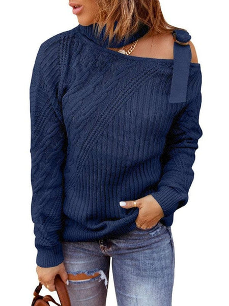 Women's Casual Ribbed Button Decor Asymmetrical Hem Long Sleeve T-Shirt