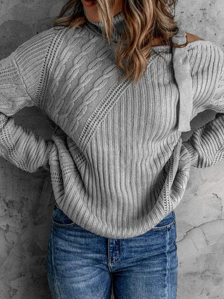 Women's Casual Ribbed Button Decor Asymmetrical Hem Long Sleeve T-Shirt