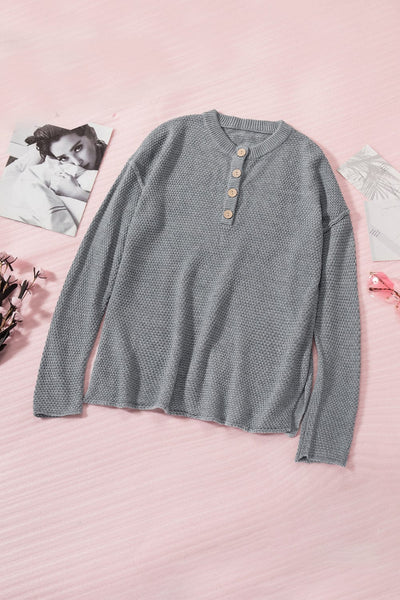 Women's Long Sleeve Henley Shirt with practical styling and dependable silhouette control.